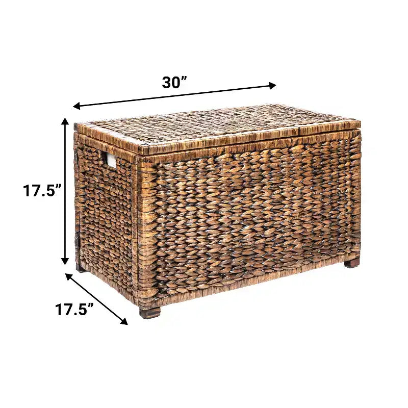 happimess Anada 30 Malle de rangement tressée en osier tissé à la main