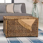 happimess Anada 30 Handwoven Wicker Weave Storage Trunk