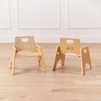 Lot de 2 chaises empilables en bois pour tout-petits 8 po