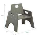 Lot de 2 chaises empilables en bois pour tout-petits 8 po