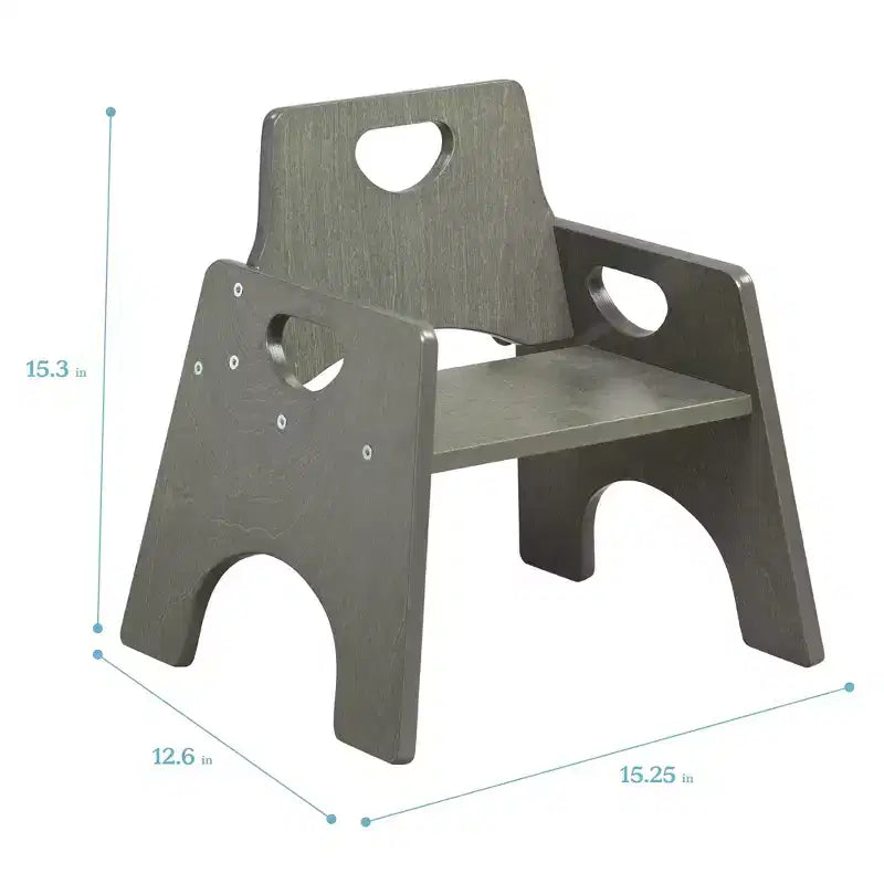 Lot de 2 chaises empilables en bois pour tout-petits 8 po