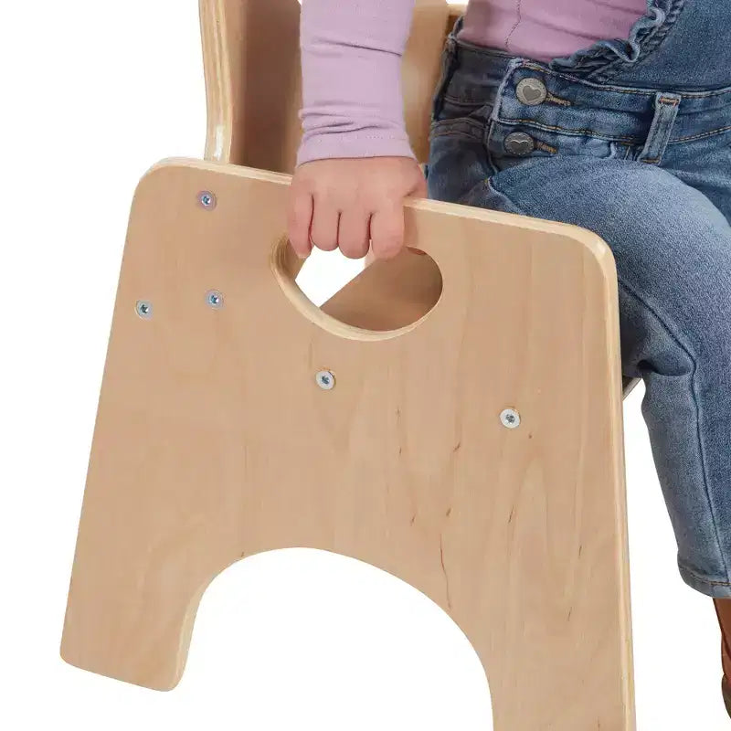 Lot de 2 chaises empilables en bois pour tout-petits 8 po