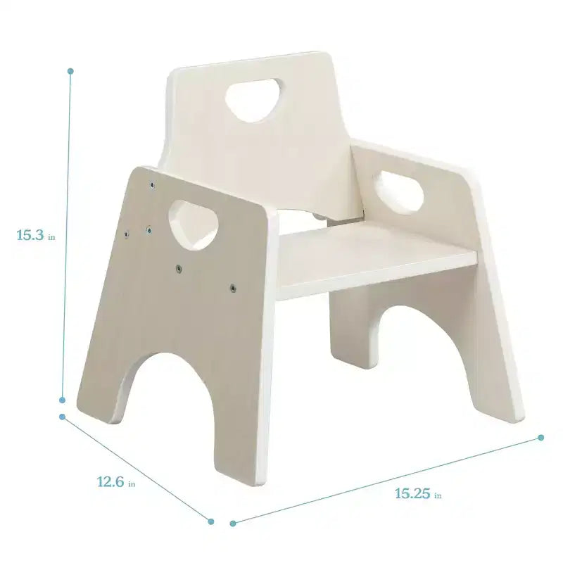 Lot de 2 chaises empilables en bois pour tout-petits 8 po