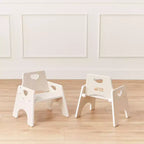 Lot de 2 chaises empilables en bois pour tout-petits 8 po