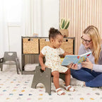 Lot de 2 chaises empilables en bois pour tout-petits 8 po