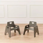 Lot de 2 chaises empilables en bois pour tout-petits 8 po
