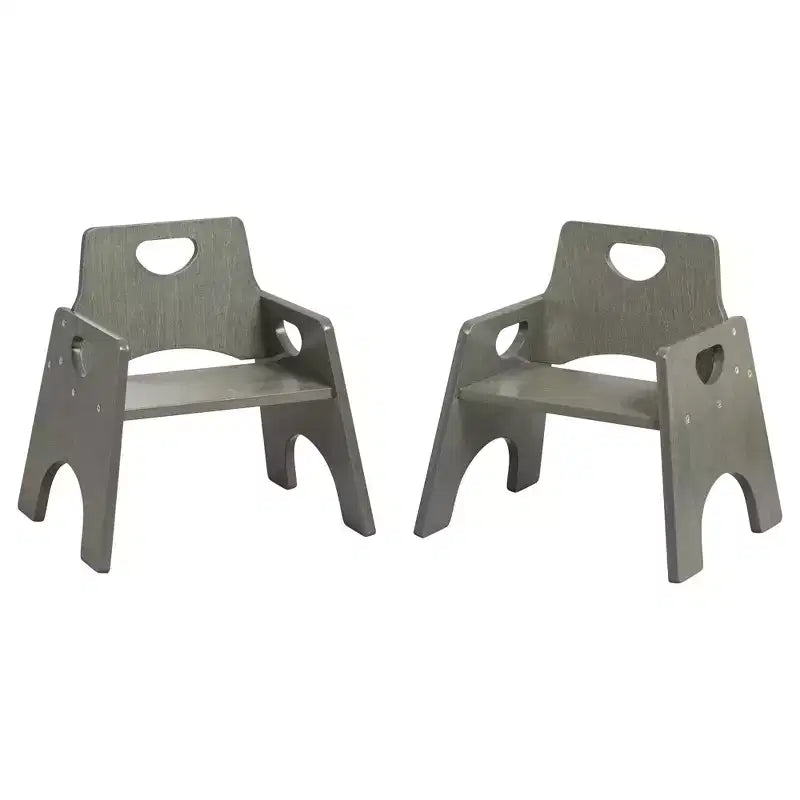 Stackable Wooden Toddler Chair 8in 2-Pack