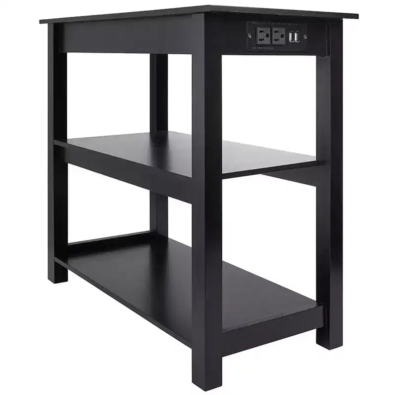 The Lakeside Collection Functional End Table with Power Outlets