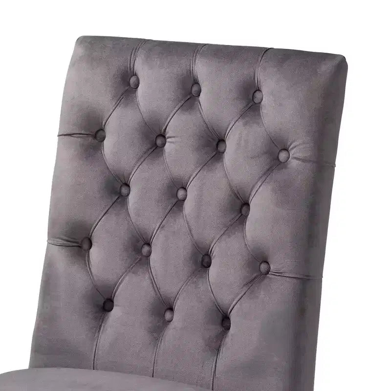 Lot de chaises de salle à manger Baxton Studio Caspera contemporain, glamour et luxueux en tissu velours et métal