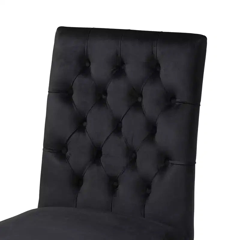 Lot de chaises de salle à manger Baxton Studio Caspera contemporain, glamour et luxueux en tissu velours et métal