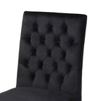 Lot de chaises de salle à manger Baxton Studio Caspera contemporain, glamour et luxueux en tissu velours et métal