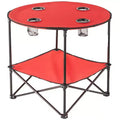 The Lakeside Collection Portable Folding Picnic Table with Bench Storage for Tailgating, Outdoor Parties