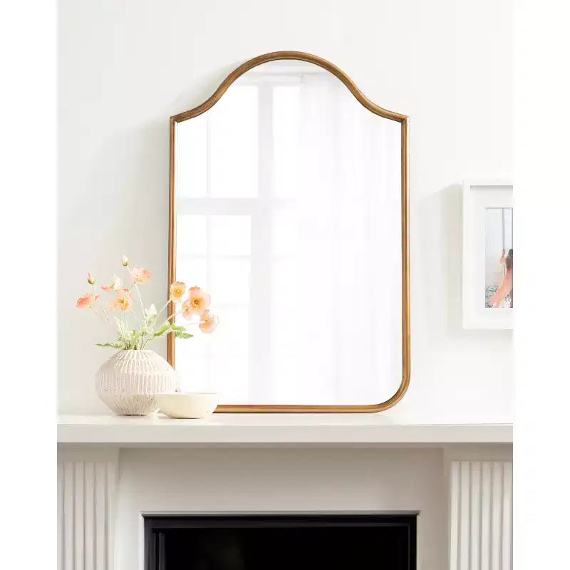 Miroir mural arqué encadré Fellows de 24 x 36 po par Kate & Laurel All Things Decor