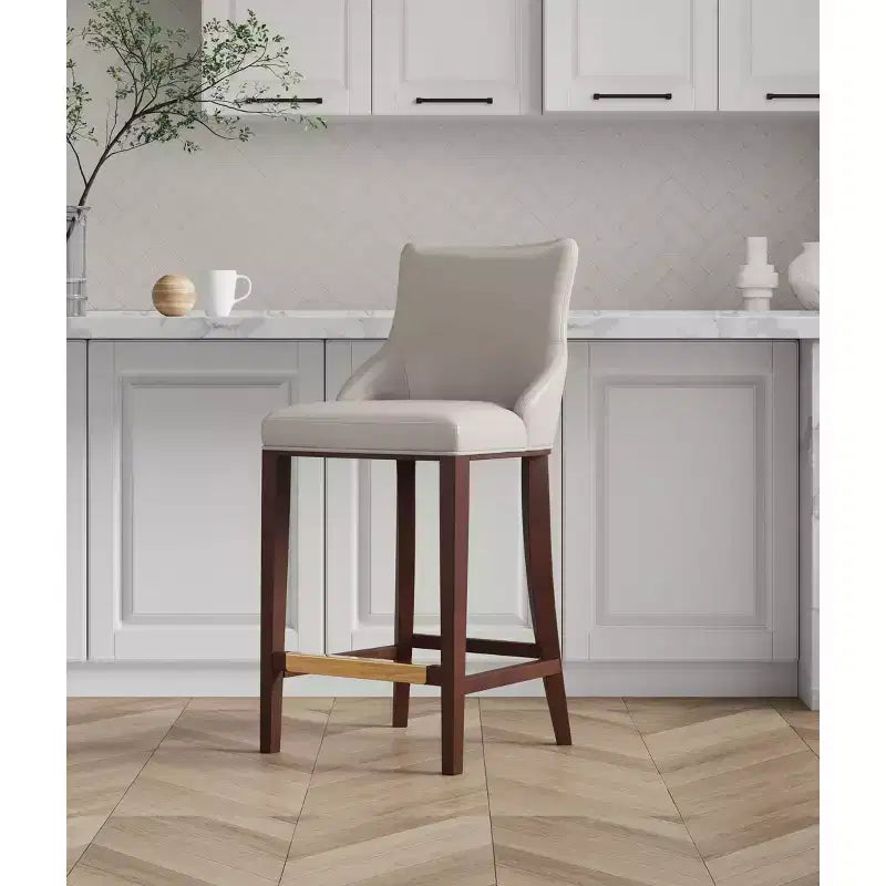 Tabouret de bar moderne Shubert en similicuir par Manhattan Comfort