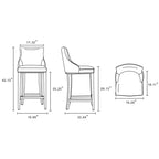 Tabouret de bar moderne Shubert en similicuir par Manhattan Comfort