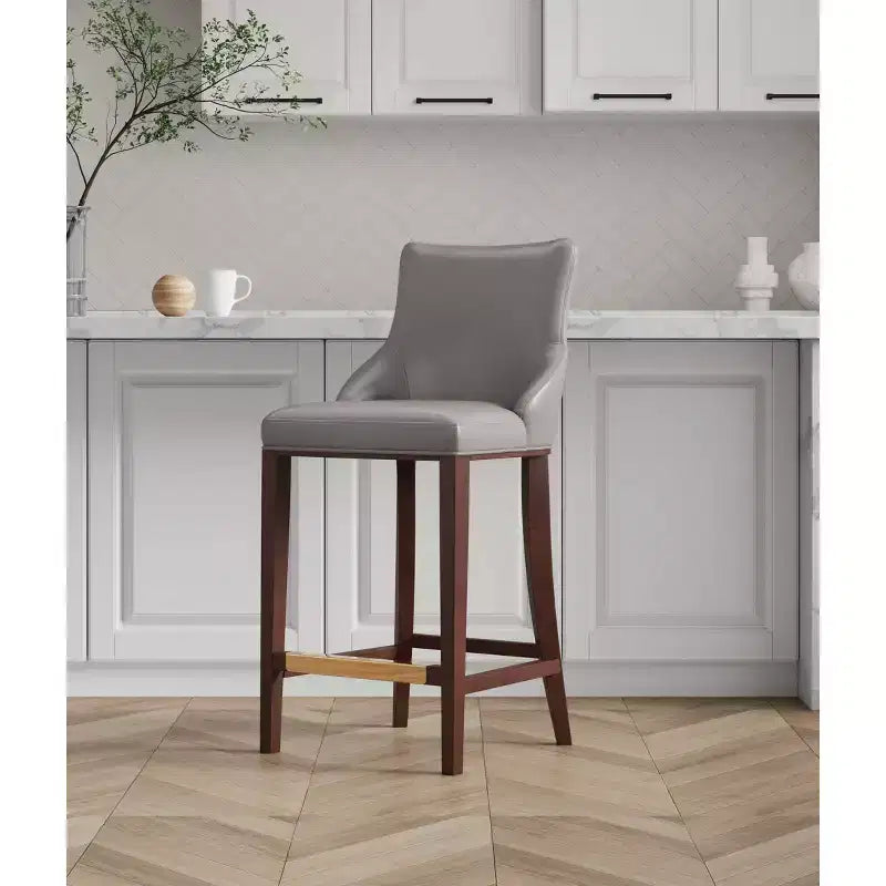 Tabouret de bar moderne Shubert en similicuir par Manhattan Comfort