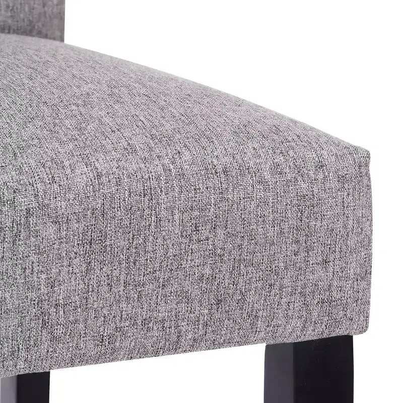 Tabouret de comptoir tufté en tissu de lin 24 po WestinTrends, gris