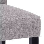 Tabouret de comptoir tufté en tissu de lin 24 po WestinTrends, gris