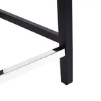 Tabouret de comptoir tufté en tissu de lin 24 po WestinTrends, gris