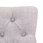 Tabouret de bar WestinTrends 29 pouces à dossier haut, en tissu de lin capitonné, gris clair
