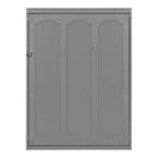 Lit escamotable grand lit/deux places avec étagères, blanc/gris, 4A - ModernLuxe