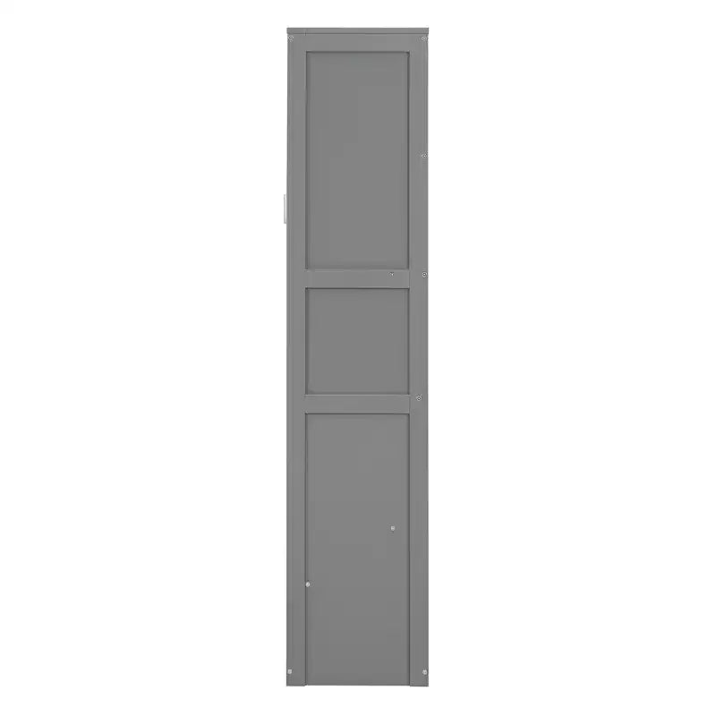 Lit escamotable grand lit/deux places avec étagères, blanc/gris, 4A - ModernLuxe