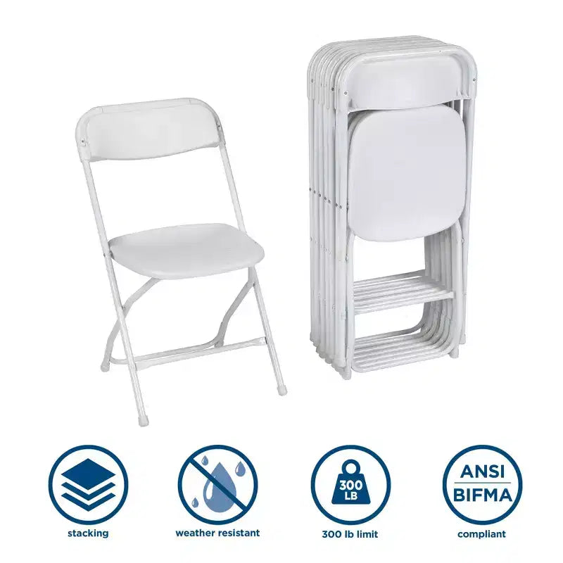 ZOWN Chaises en plastique empilables de qualité professionnelle