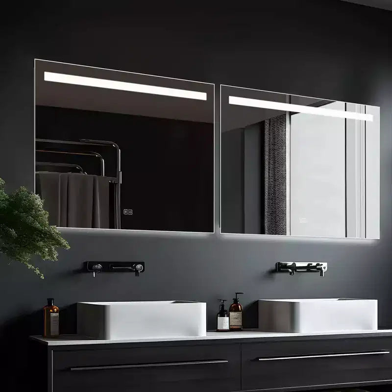 Miroir de Vanité de Salle de Bain LED Rectangulaire Anti-buée Dovelina