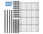 Étagère métallique à 4 niveaux, rack de stockage en acier 36x14x54 pouces, capacité 1000 livres, finition chromée