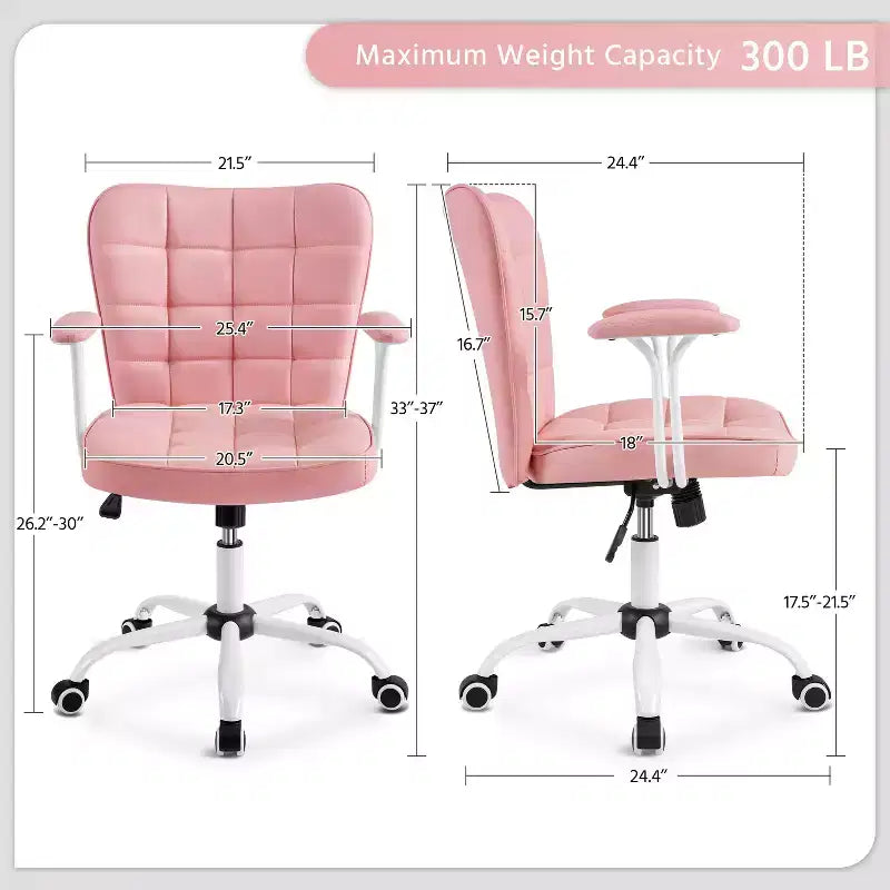 Chaise de Bureau Ergonomique Yaheetech en Similicuir avec Accoudoirs