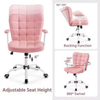 Chaise de Bureau Ergonomique Yaheetech en Similicuir avec Accoudoirs