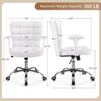 Chaise de Bureau Ergonomique Yaheetech en Similicuir avec Accoudoirs