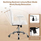 Chaise de Bureau Ergonomique Yaheetech en Similicuir avec Accoudoirs
