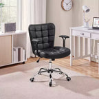 Chaise de Bureau Ergonomique Yaheetech en Similicuir avec Accoudoirs