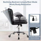 Chaise de Bureau Ergonomique Yaheetech en Similicuir avec Accoudoirs