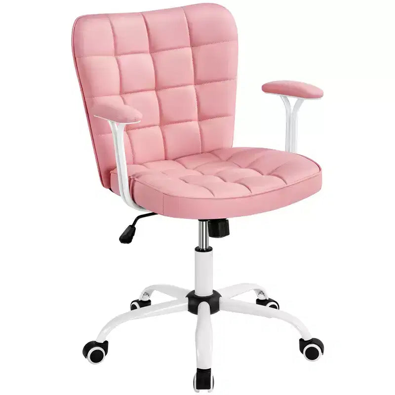 Chaise de Bureau Ergonomique Yaheetech en Similicuir avec Accoudoirs