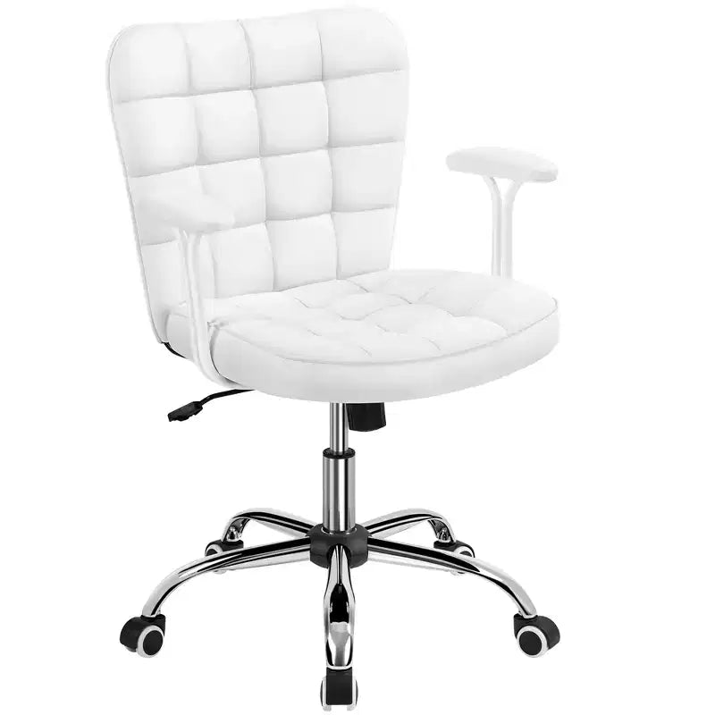 Chaise de Bureau Ergonomique Yaheetech en Similicuir avec Accoudoirs