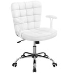 Chaise de Bureau Ergonomique Yaheetech en Similicuir avec Accoudoirs