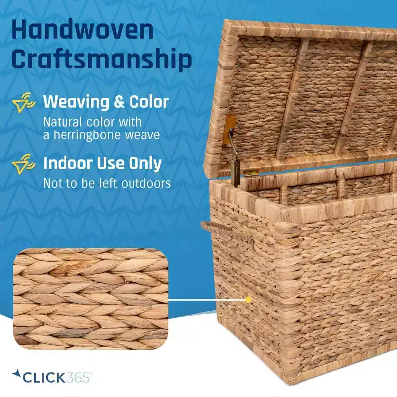 Malle en osier de style campagnard ClickDecor