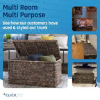 Malle en osier de style campagnard ClickDecor