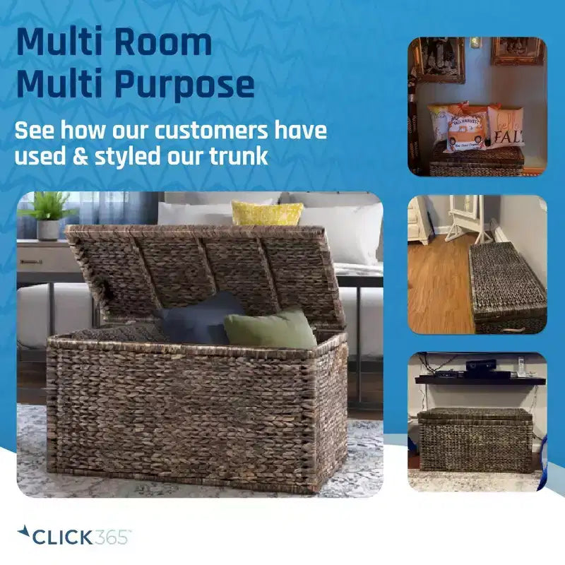 Malle en osier de style campagnard ClickDecor