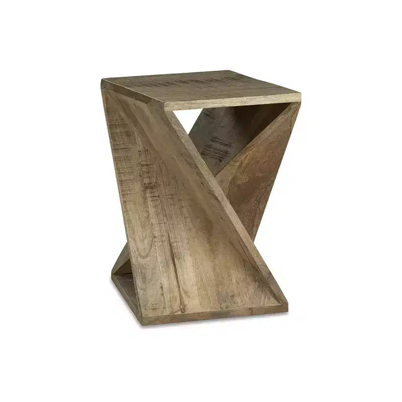 Signature Design by Ashley Contemporary Zalemont Accent Table Distressed Brown