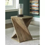 Table d'appoint contemporaine Zalemont par Signature Design by Ashley, Marron vieilli