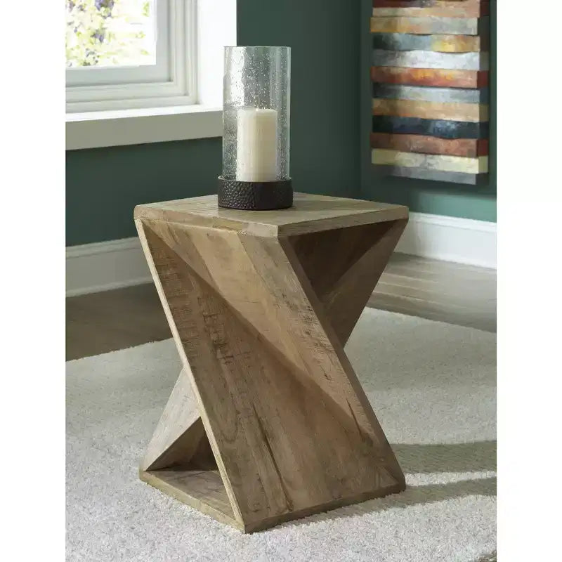 Table d'appoint contemporaine Zalemont par Signature Design by Ashley, Marron vieilli