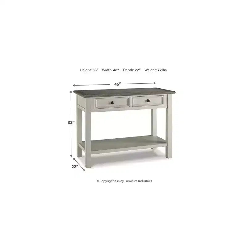 Signature Design by Ashley Table console deux tons Bolanburg