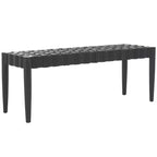 Banc tressé en cuir Walda - BCH4000 - Noir - Safavieh