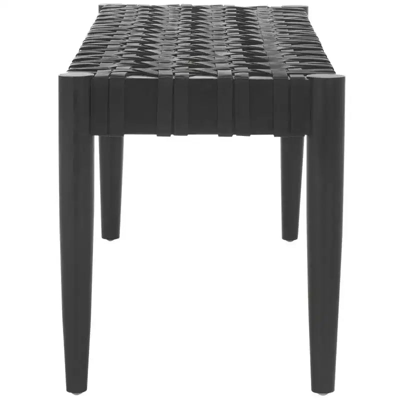 Banc tressé en cuir Walda - BCH4000 - Noir - Safavieh