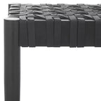 Banc tressé en cuir Walda - BCH4000 - Noir - Safavieh
