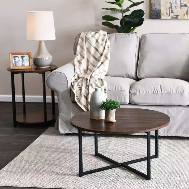 Table d'appoint ronde Jamestown Household Essentials