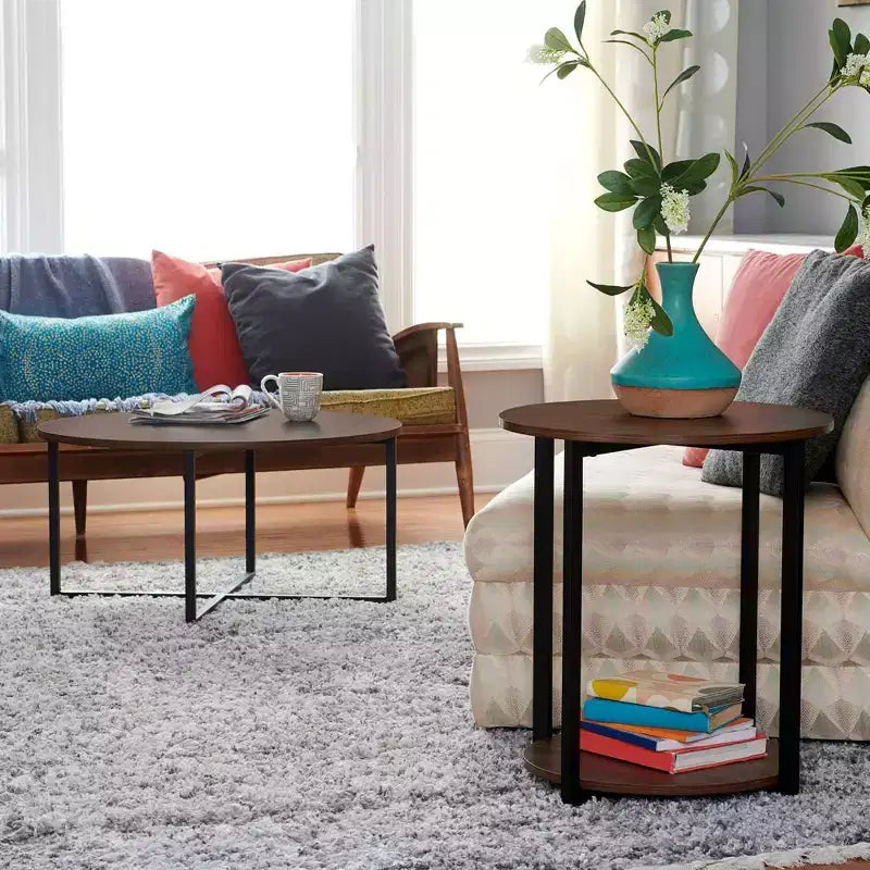 Table d'appoint ronde Jamestown Household Essentials